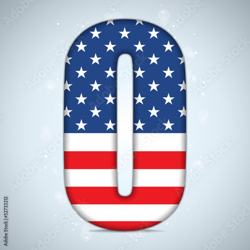 USA Independence Day Alphabet Letters