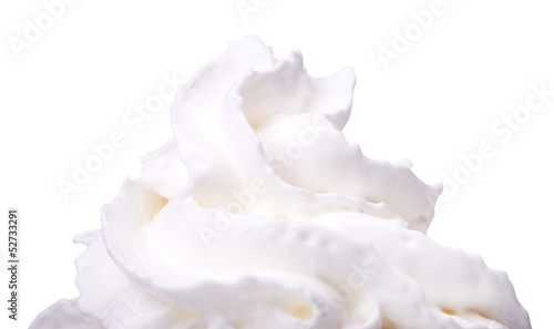 Whipped cream isolated