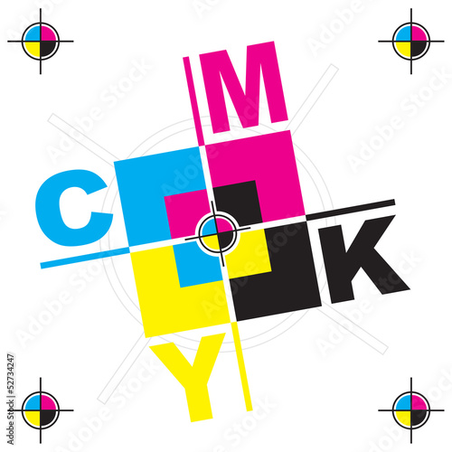 cmyk letters design art image
