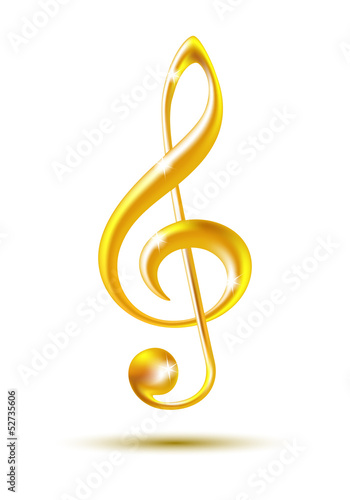 Gold treble clef