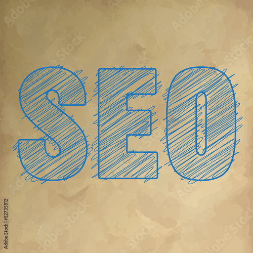 SEO Vintage Papier Scribble Kugelschreiber