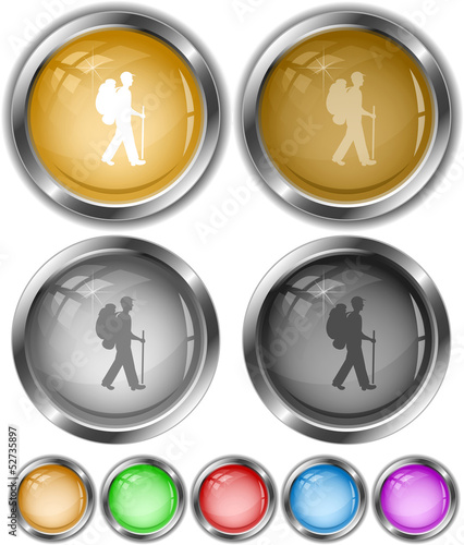 Traveller. Vector internet buttons.