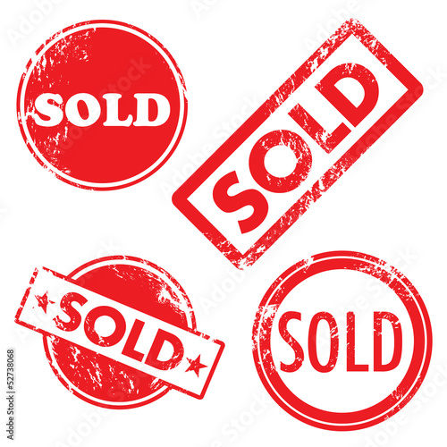 Sold vector stamp