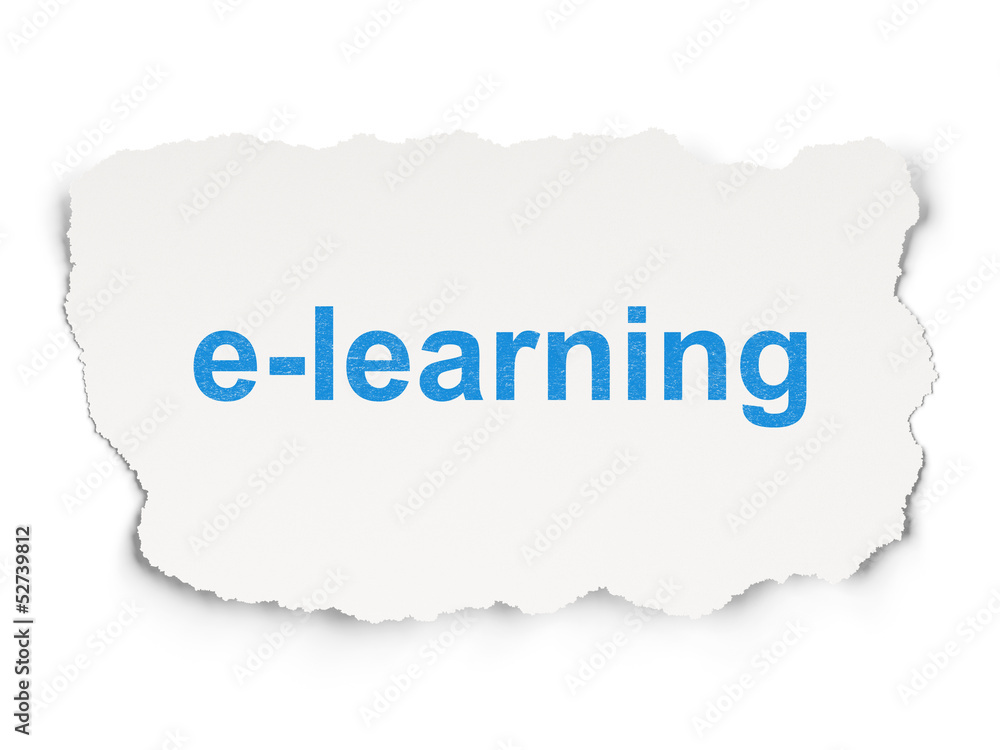 Obraz premium Education concept: E-learning on Paper background