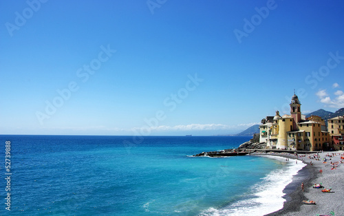 Landscape of Ligurian coast - Camogli  Italy