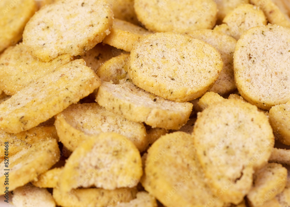Many small salty dried rusks Many small salty dried rusks