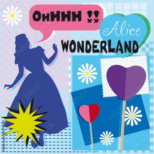 scrapbooking,princesse,fée,rétro,collage,texture,tableau,