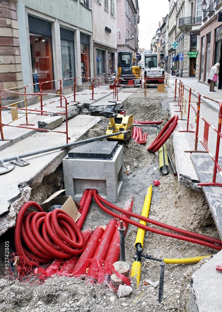 rue en travaux