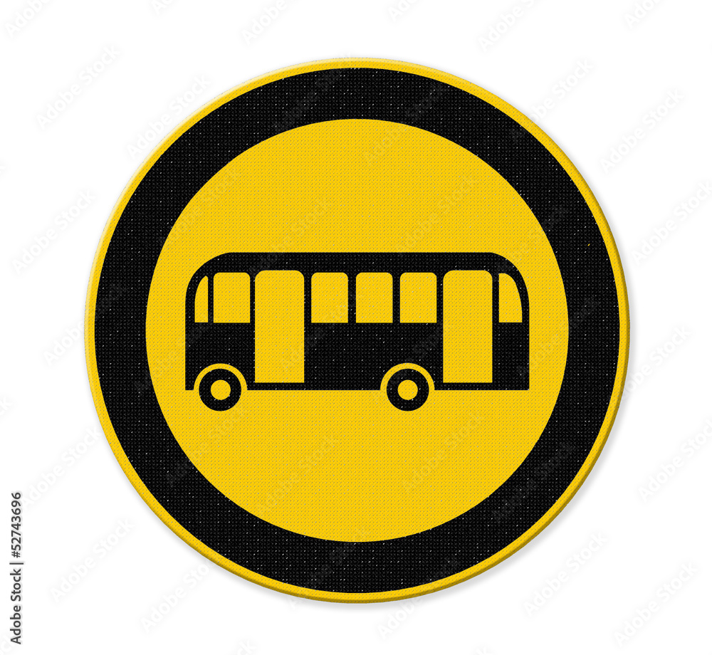 Bus Stop Sign on post pole