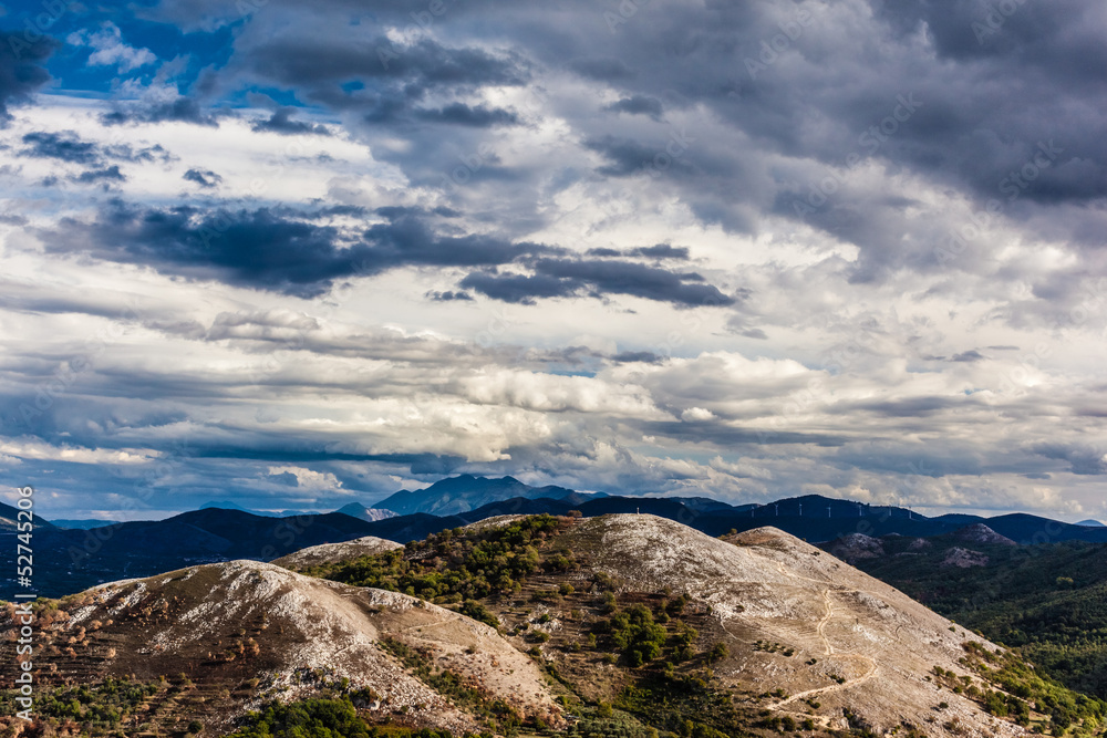 Mountains and sky