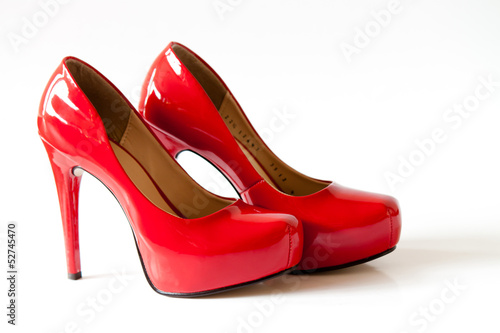 Sexy shiny red female high heels shoes