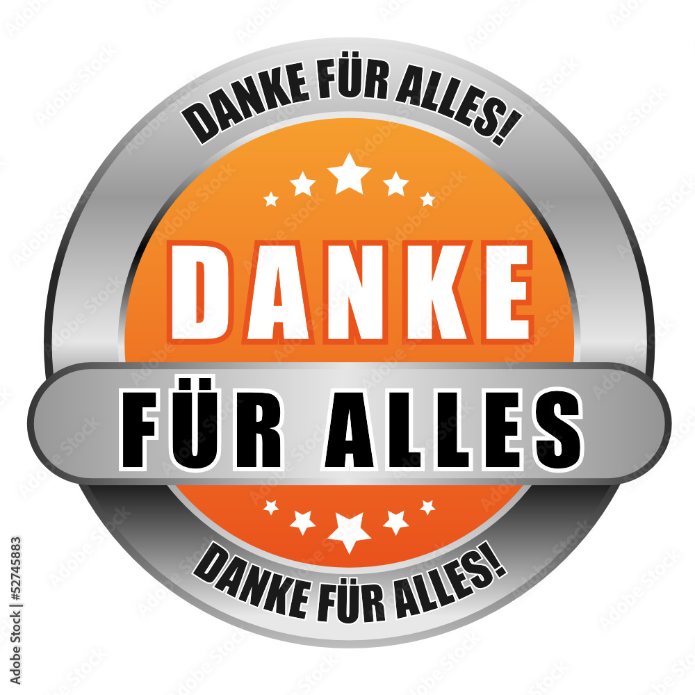 5 Star Button orange DANKE FÜR ALLES DFA DFA