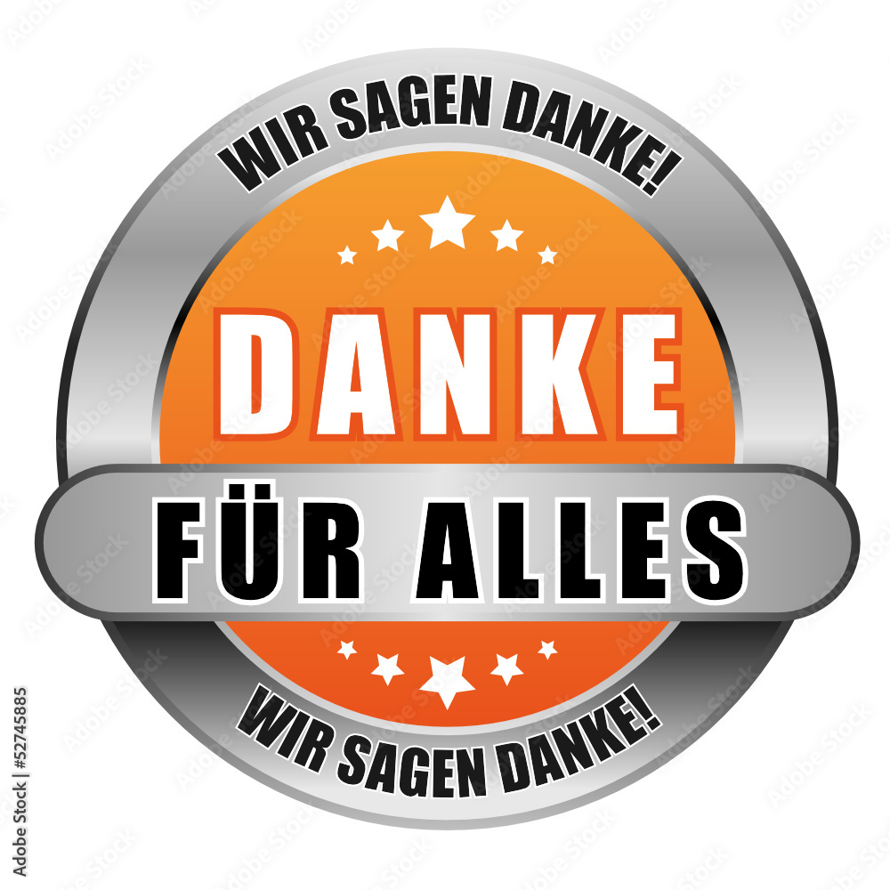 5 Star Button orange DANKE FÜR ALLES WSD WSD 5 Star Button orange DANKE FÜR ALLES WSD WSD