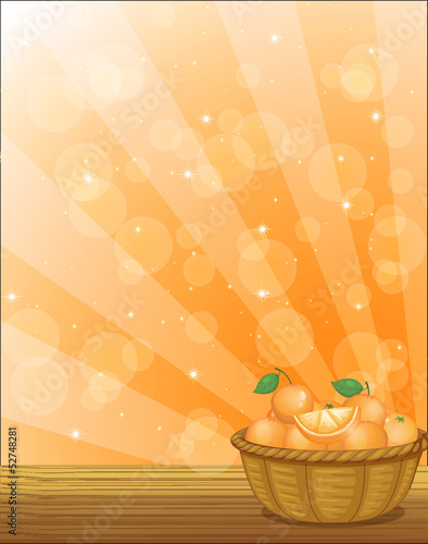 A basket full of oranges