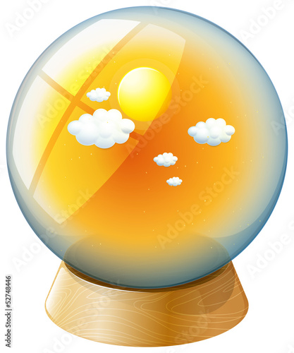 A dome with a hot daytime scenery
