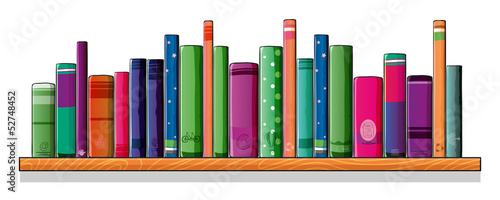 A shelf full of books