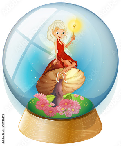 A fairy inside a crystal ball