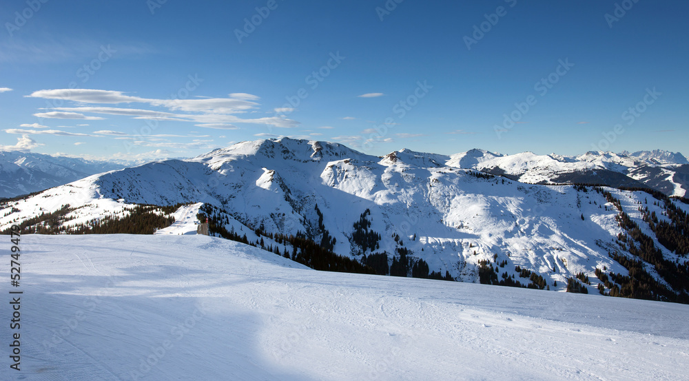 Ski slopes on Schmitten, next to Zell Am See resort