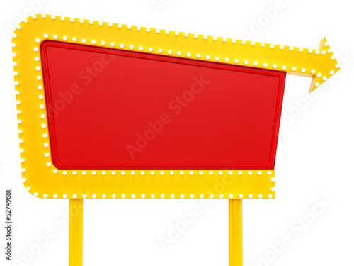 render of an empty sign, isolated on white © Zsolt Fulop