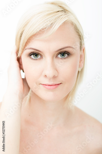 Portrait of beautiful young blond woman