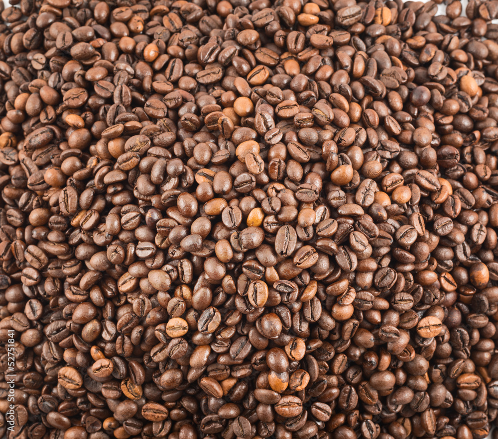 Coffee bean surface as a background