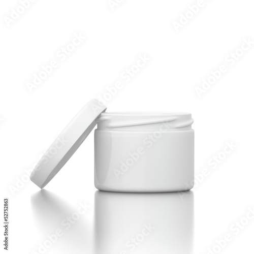 Cosmetic creme with open cap photo