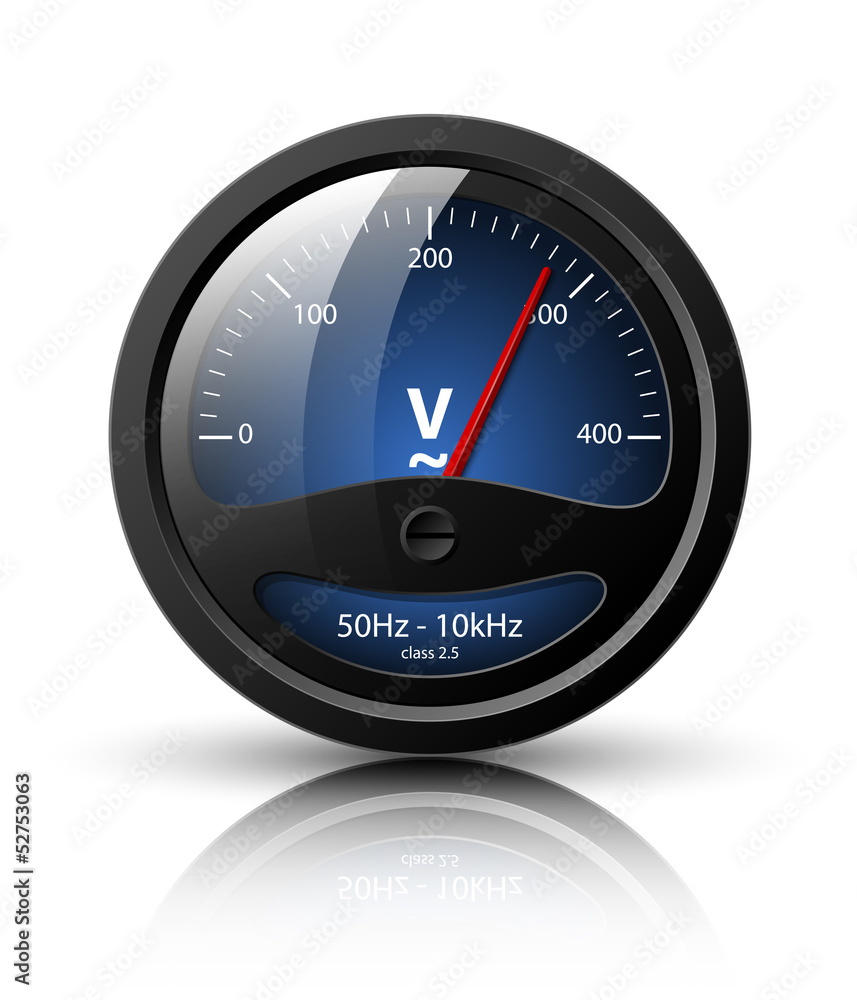 Voltmeter icon. Vector illustration Voltmeter icon. Vector illustration