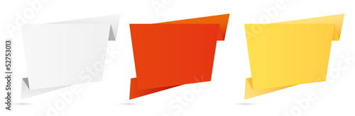 Speech bubble origami style