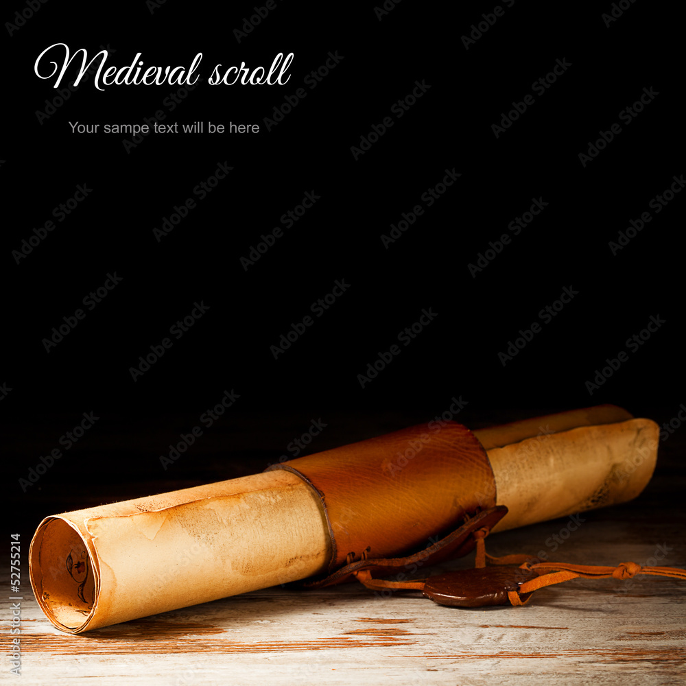 Foto medieval scroll