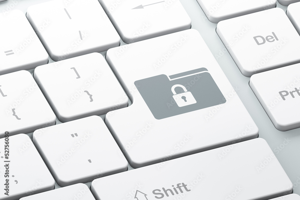 Business concept: Folder on computer keyboard background Business concept: Folder on computer keyboard background