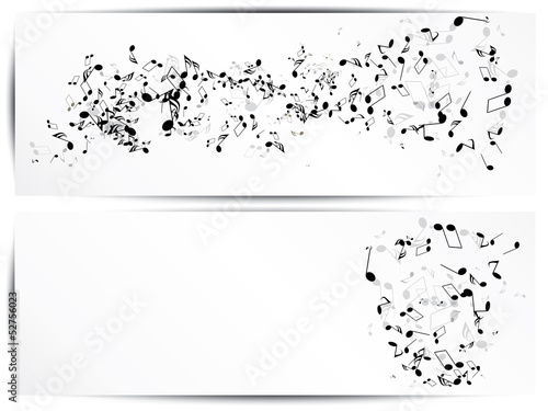 abstract musical background with notes