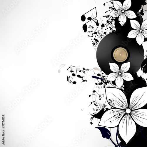 abstract musical background with notes