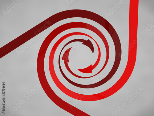 Red Spiral Arrows