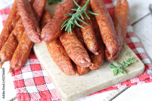 Fotografie saucisses fumées