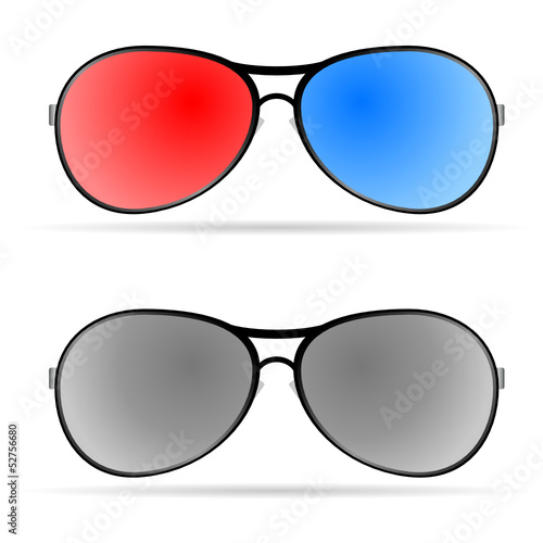 sunglasses color art vector illustration