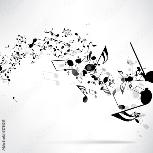 abstract musical background with notes