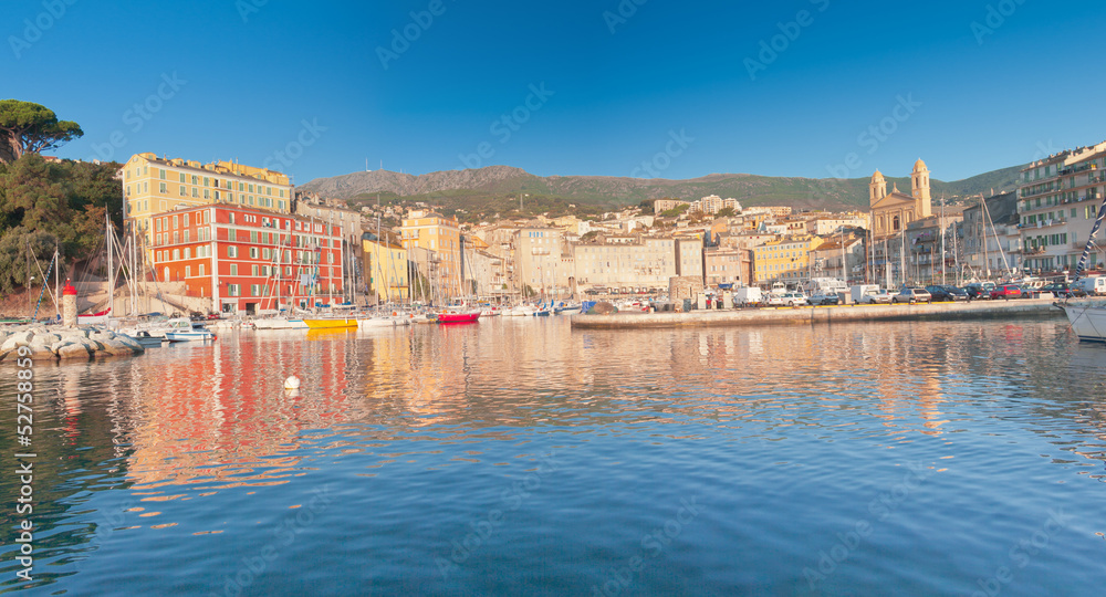 panorama du port de Bastia, Corse