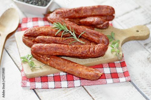 Obraz na plátne saucisses fumées