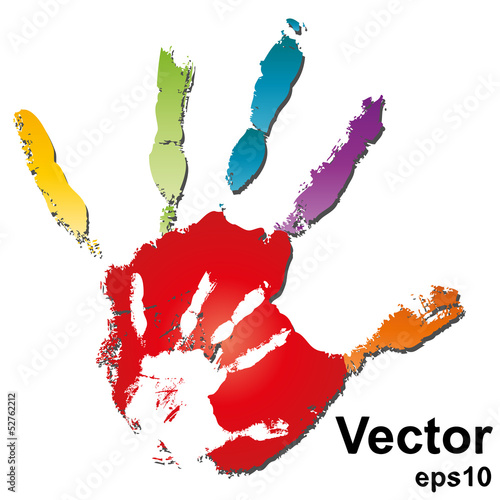 Mother and child hand prints