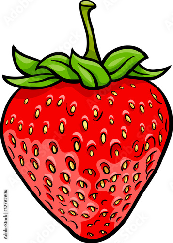 strawberry fruit cartoon illustration