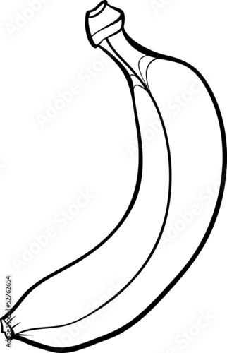 banana illustration for coloring book
