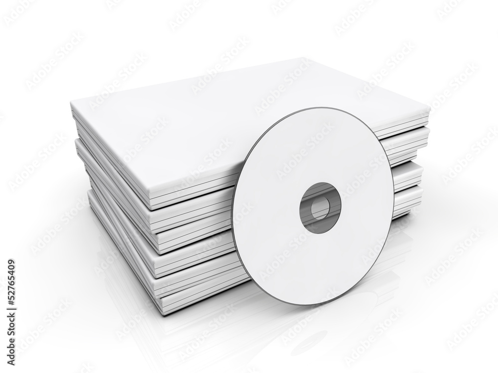 Fototapeta premium blank software box with cd