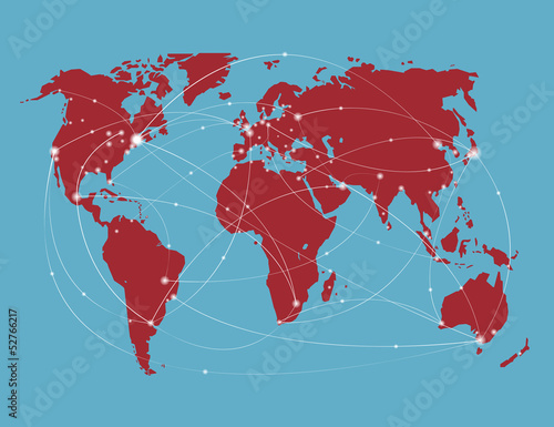 Vector illustration travel world map