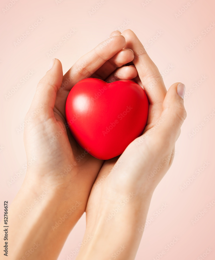 Fototapeta premium woman hands with heart