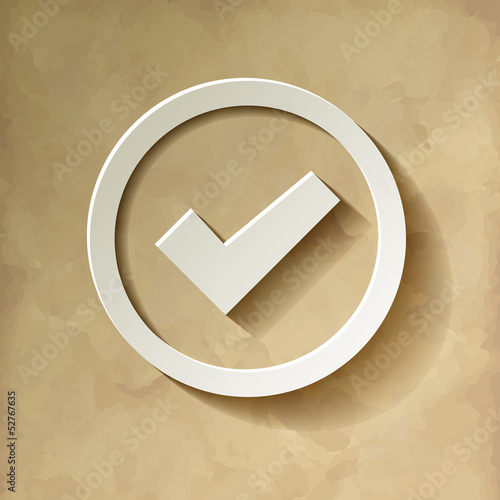 Häkchen Icon Checkbox Vintage