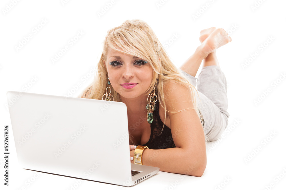 Woman with notebook Woman with notebook
