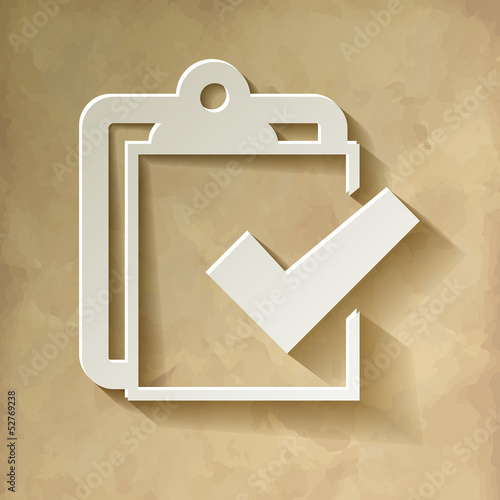 Prüfliste Checkliste Icon Vintage