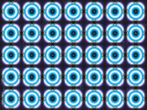 wallpaper shapes - blue on black