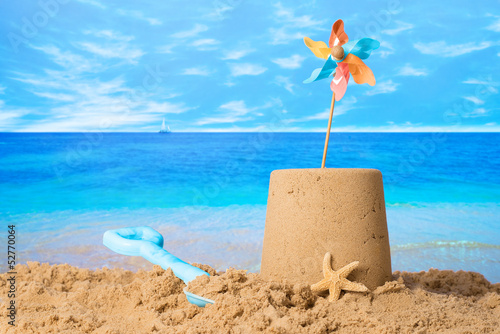 Sandcastle On Beach