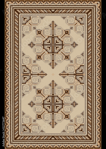 Pattern for light carpet with beige and brown shades